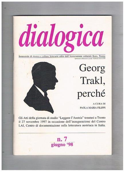 Dialogica, semestrale di ricerca e culture letterarie edito dall'Associazione Kaos …