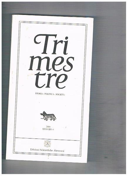 Trimestre, rivista trimestrale n° 1-4 del 2005. La cultura dell'illuminismo …