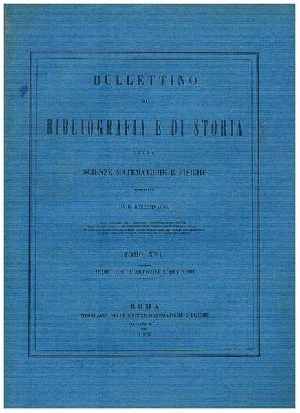 Indici degli articoli e dei nomi dell'annata 1883. Fasc. del …