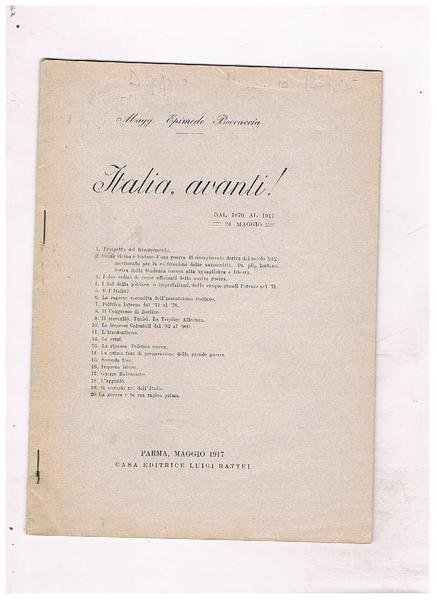Italia avanti! Dal 1870 al 1917 24 maggio.