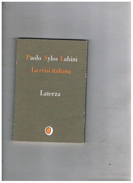 La crisi italiana.