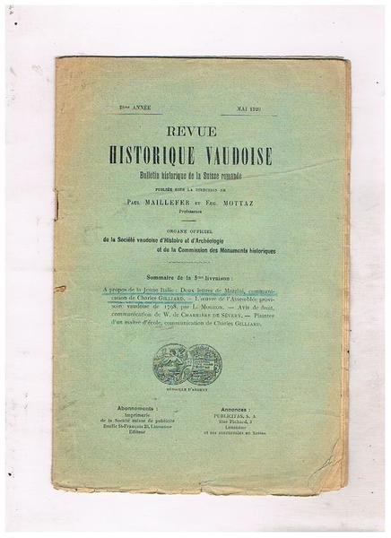 A propos de la Jeunne Italie. Deux lettres de Mazzini. …