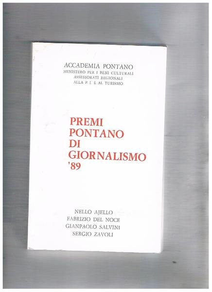 Premi pontano di giornalismo '89.