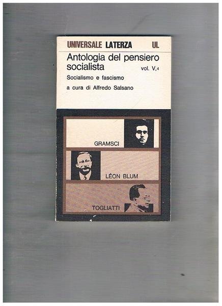 Antologia del pensiero socialista. Vol. V°, tomo quarto: Socialismo e … | Immagine principale