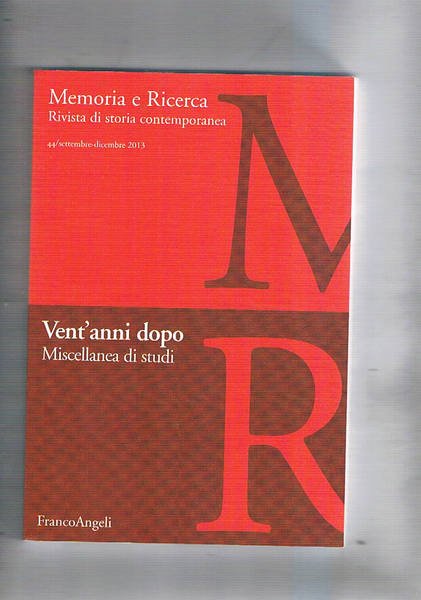 Vent'anni dopo miscellanea di studi (nella ricorrenza dei 20 anni …