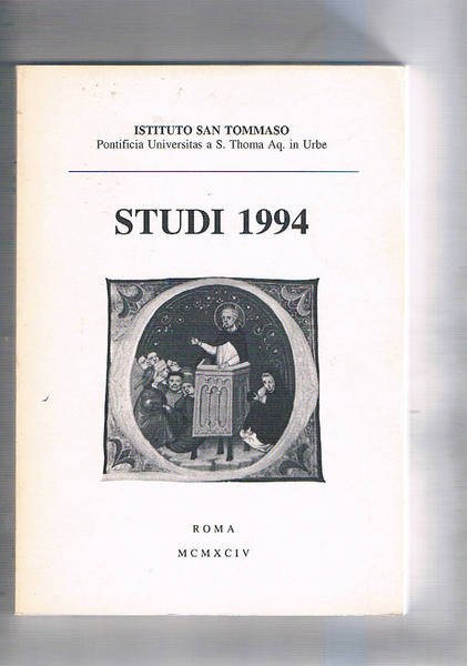 Istituto San Tommaso Studi (nuova serie - 1). Attualità e …