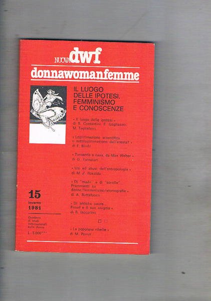 Donnawomanfemme. Quaderni di studi internazionali sulla donna n° 15 inverno …