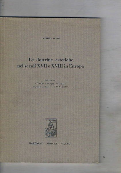 Le dottrine estetiche nei secoli XVII e XVIII in Europa. … | Immagine principale