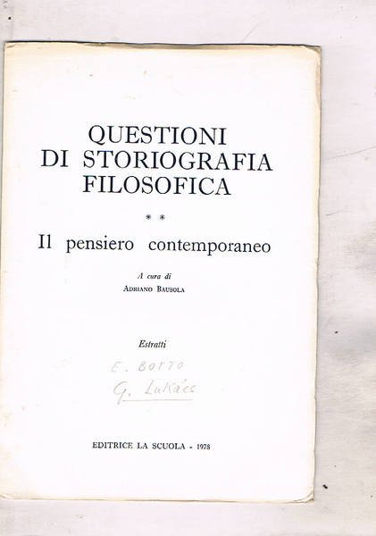 G. Lukacs introduzione bibliografica. Estratto.