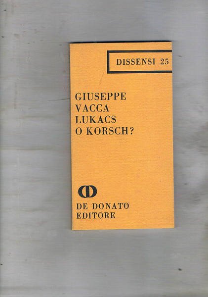 Lukacs o Korsch?