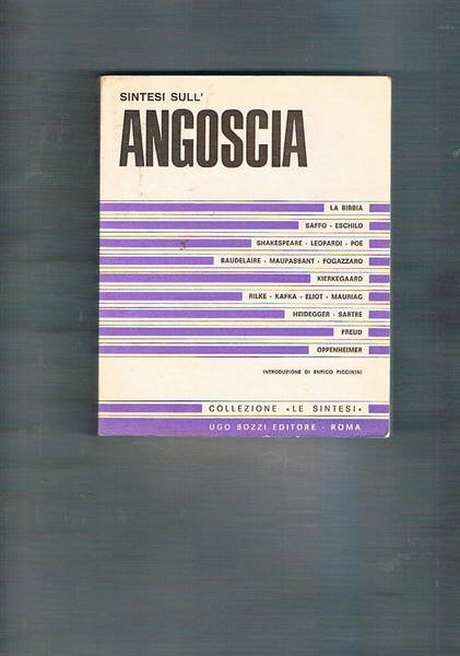 Sintesi sull'angoscia. Introduzione di Enrico Piccinini.