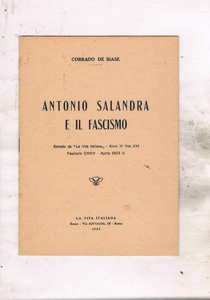 Antonio Salandra e il fascismo. Estratto.