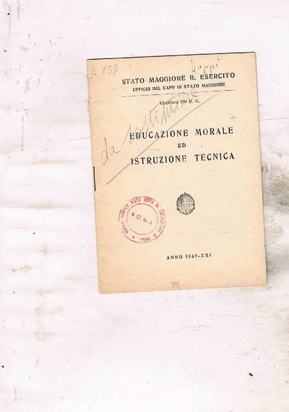 Educazione morale ed istruzione tecnica.