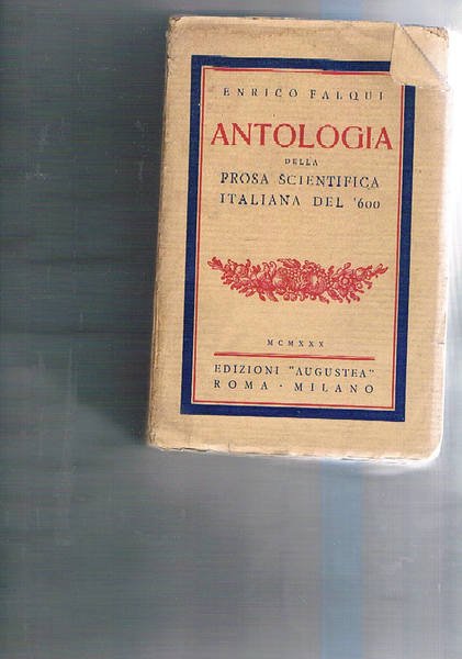 Antologia della prosa scientifica italiana del '600.