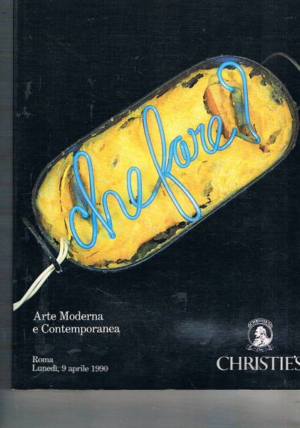 Catalogo christie's arte moderna e contemporanea. Roma, 9 aprile 1990.