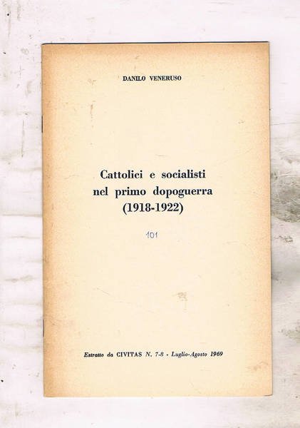 Cattolici e socialisti nel primo dopoguerra (1919-1922). Estratto.