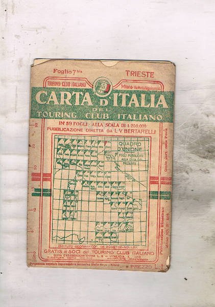 Trieste foglio n° 7 bis della carta d'Italia in 59 …