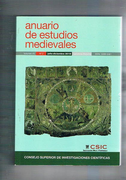 Anuario de estudios medievales. n° 2 julio-dic. 2015.