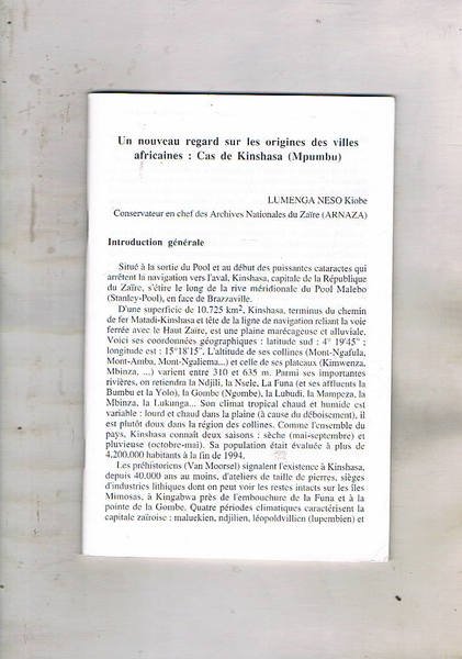 Un nouveau regard sur les origines des villes africaines: Cas …