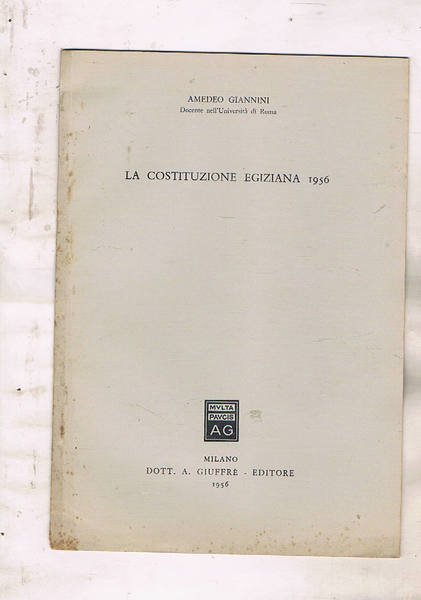 La costituzione egiziana 1956.
