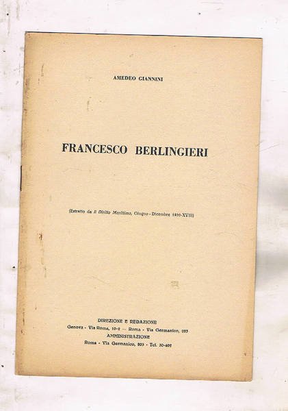 Francesco Berlingieri. Estratto. | Immagine principale