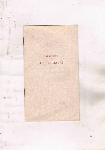 Lob des Lesers. Discorso pronunciato il 22 sett. 1958. | Immagine principale