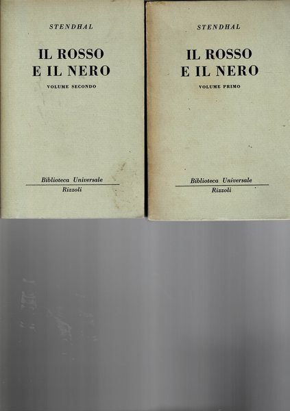 Il rosso e il nero. Volumi I e II.