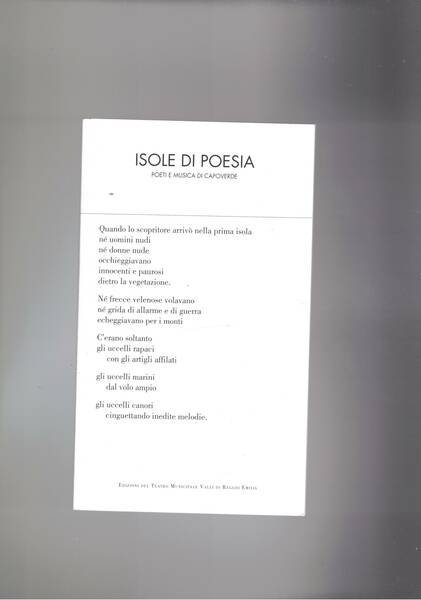 Isole di poesia, poeti e musica di Capoverde. | Immagine principale