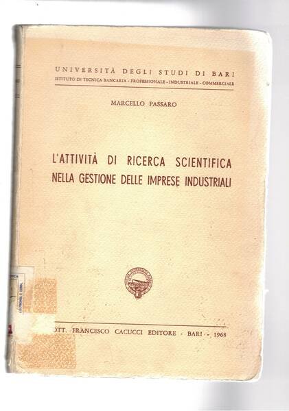 L'attività di ricerca scientifica nella gestione delle imprese industriali. | Immagine principale