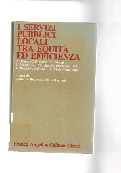 I servizi pubblici locali tra equità ed efficienza. | Immagine principale