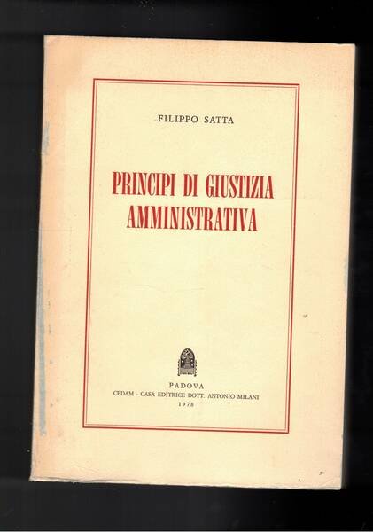 Principi di giustizia amministrativa.