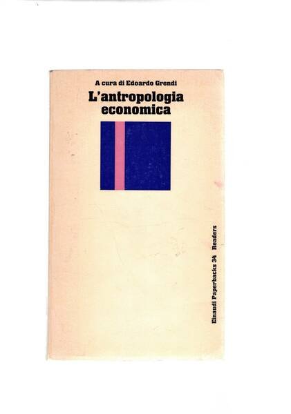 Antropologia economica.