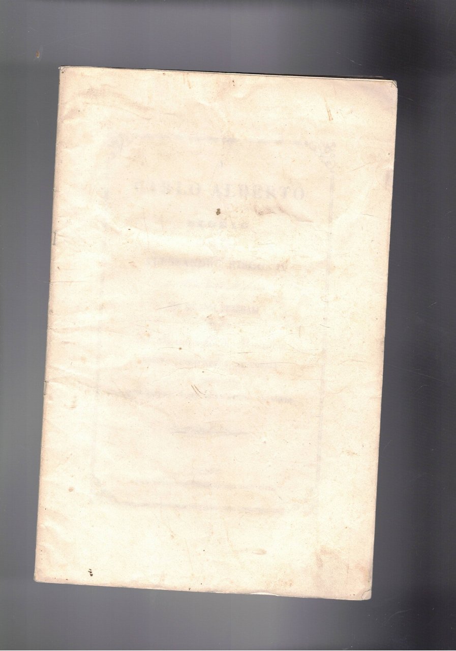 A Carlo Alberto elogio di A, R. dei preti della …