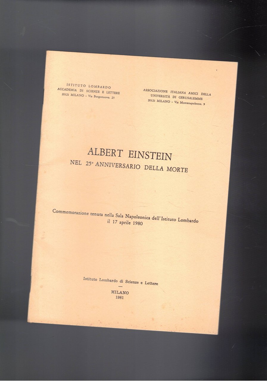 Albert Einstein nel 25° anniversario della morte. Commemorazione nella sala …