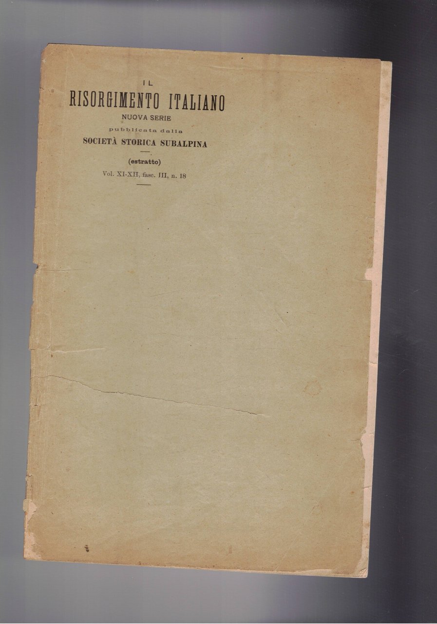 Antonio Maghella nel forte di Fenestrelle. Ottobre-Novembre 1815. Estratto.