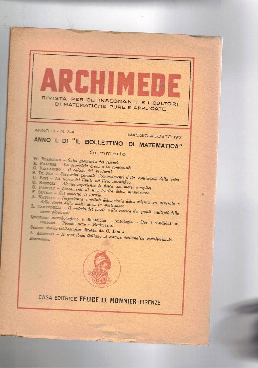 Archimede, rivista bimestrale per gli insegnanti e i culturi di …