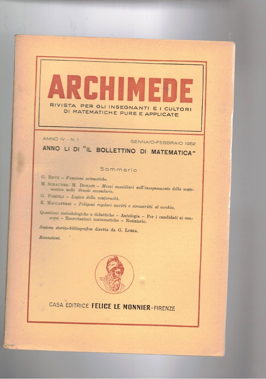 Archimede, rivista bimestrale per gli insegnanti e i culturi di …