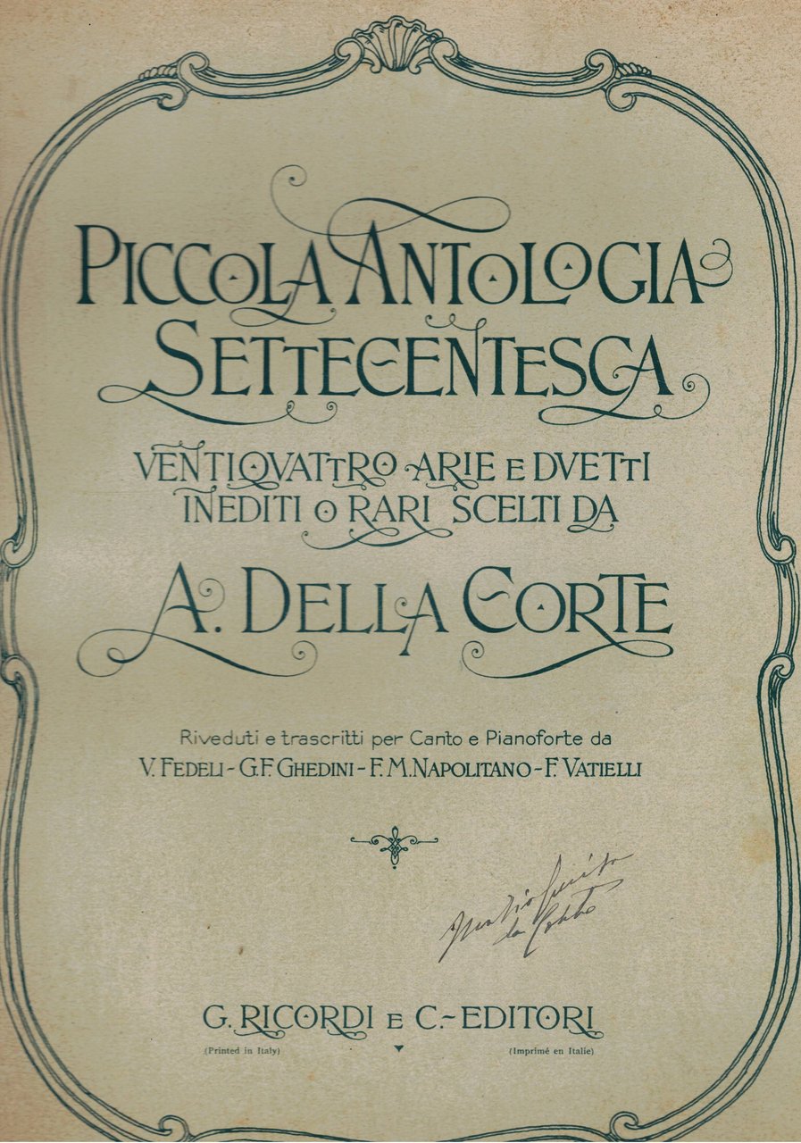 Aria di Serpina, da la Serva padrona (1780). Collana diretta … | Immagine principale