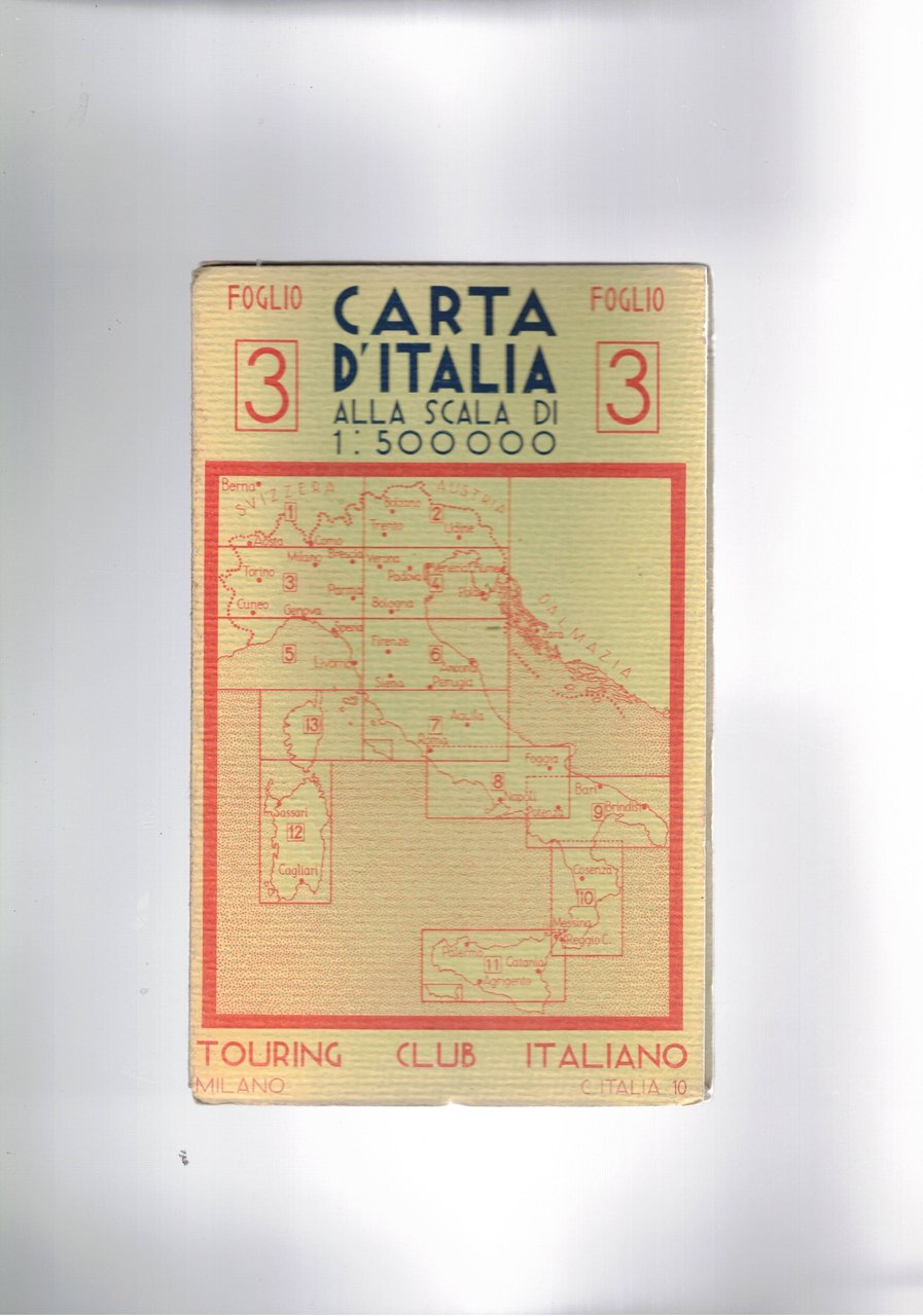 Carta d'Italia alla scala 1:500.000. Disponiamo delle prime 10 carte …
