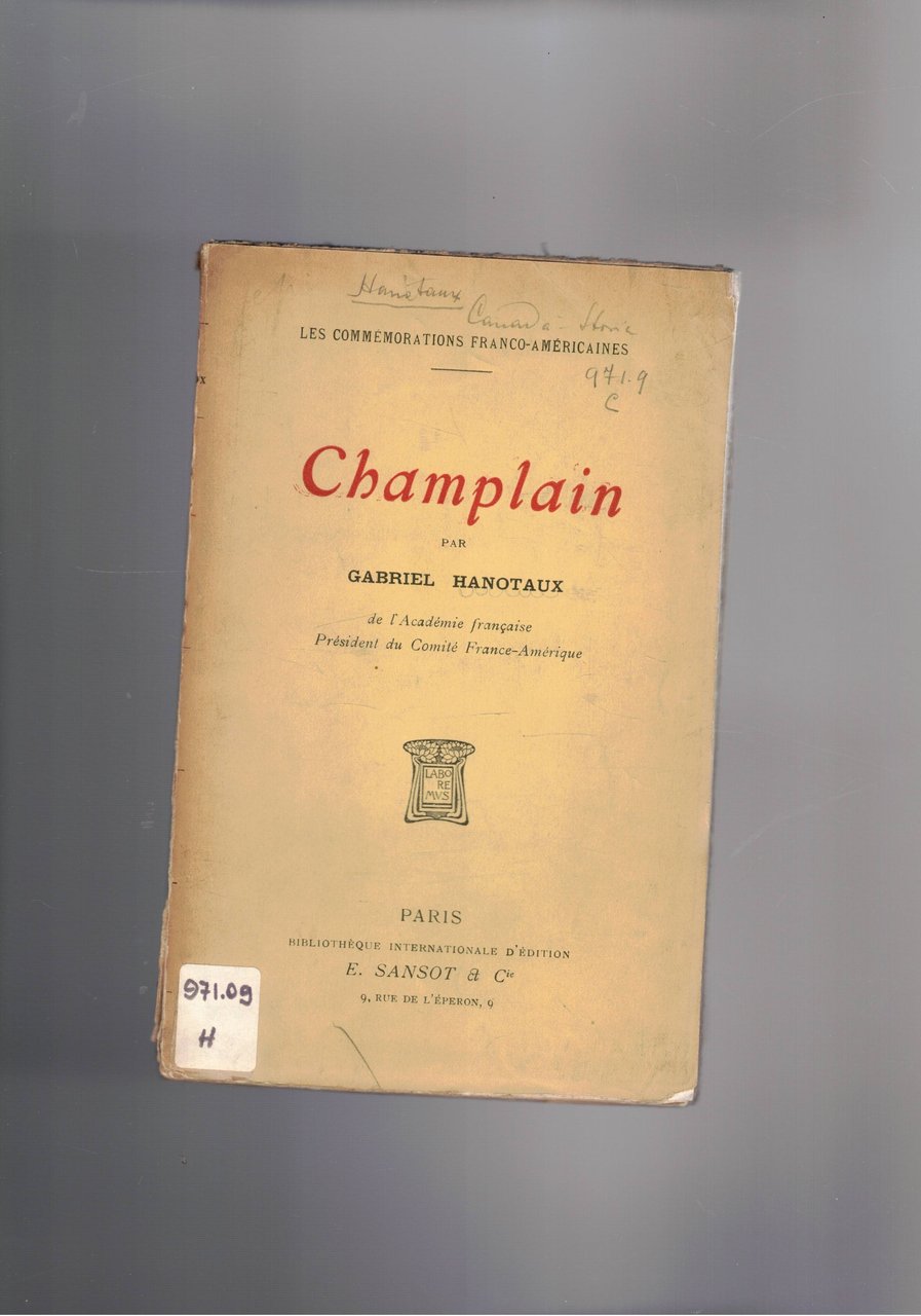 Champlain (Samuel). Les commmeration franco-americaines.