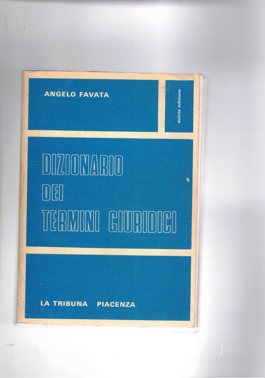 Dizionario dei termini giuridici.