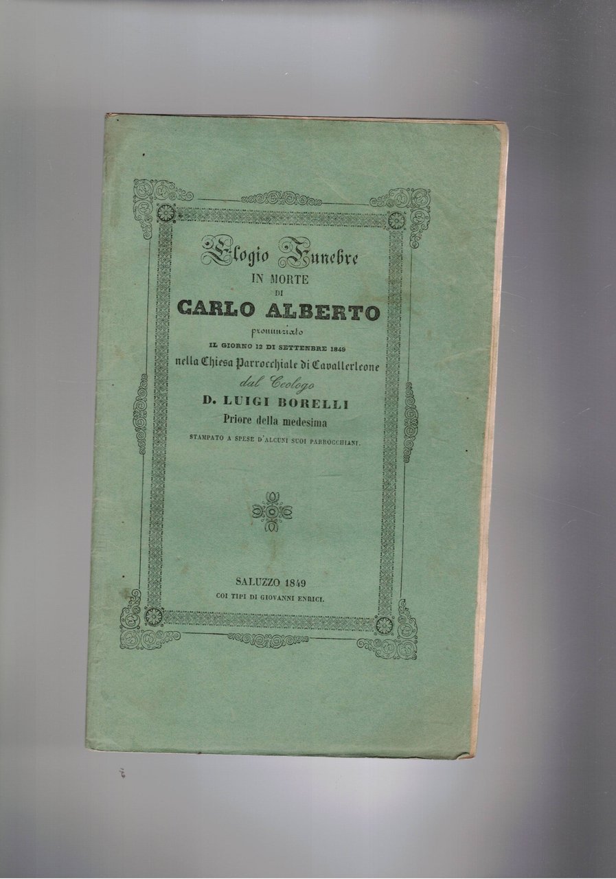 Elogio funebre in morte di Carlo Alberto pronunziato il giorno …