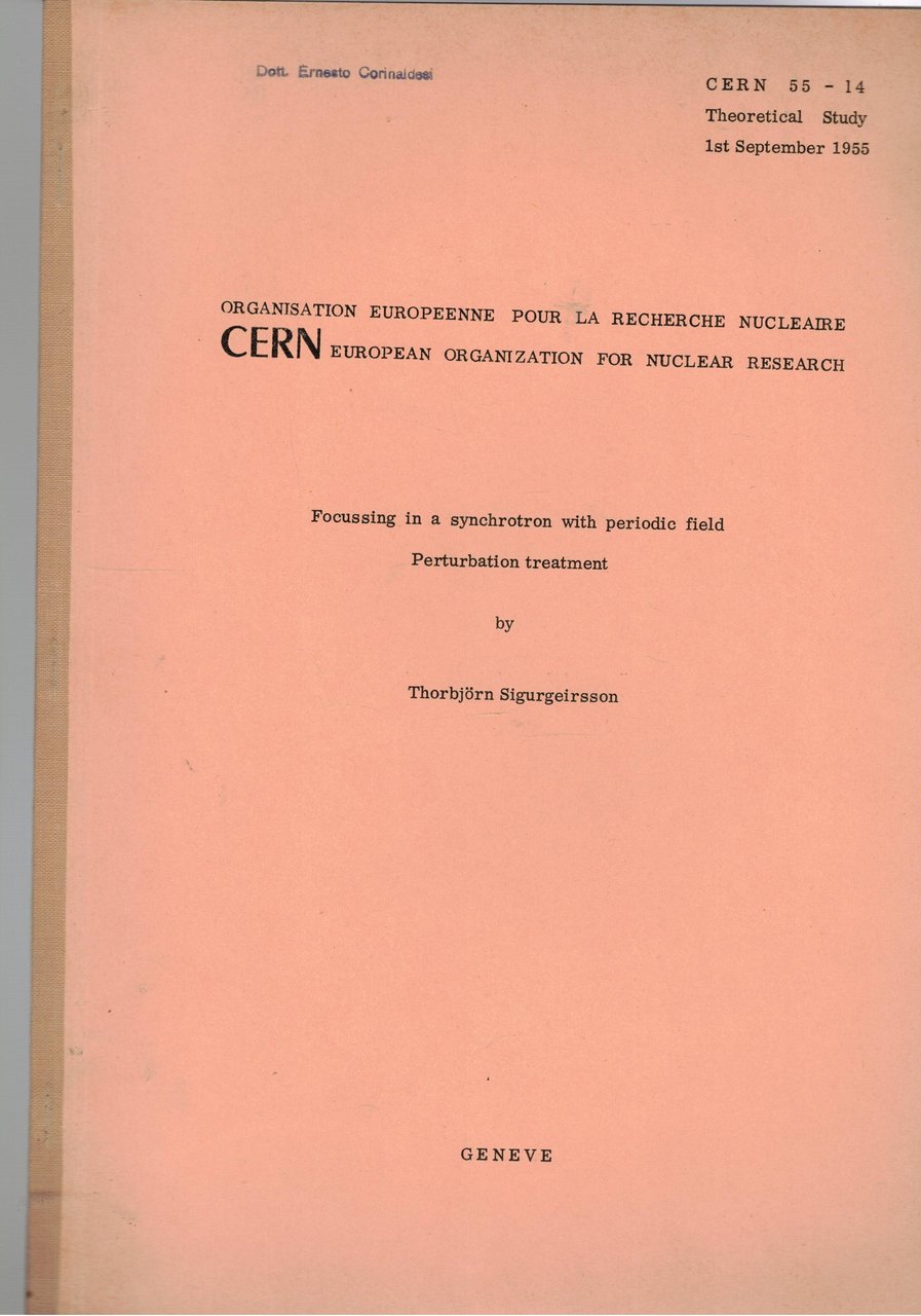 Focussing in a synchrotron with periodic fielf perturbation treatment.