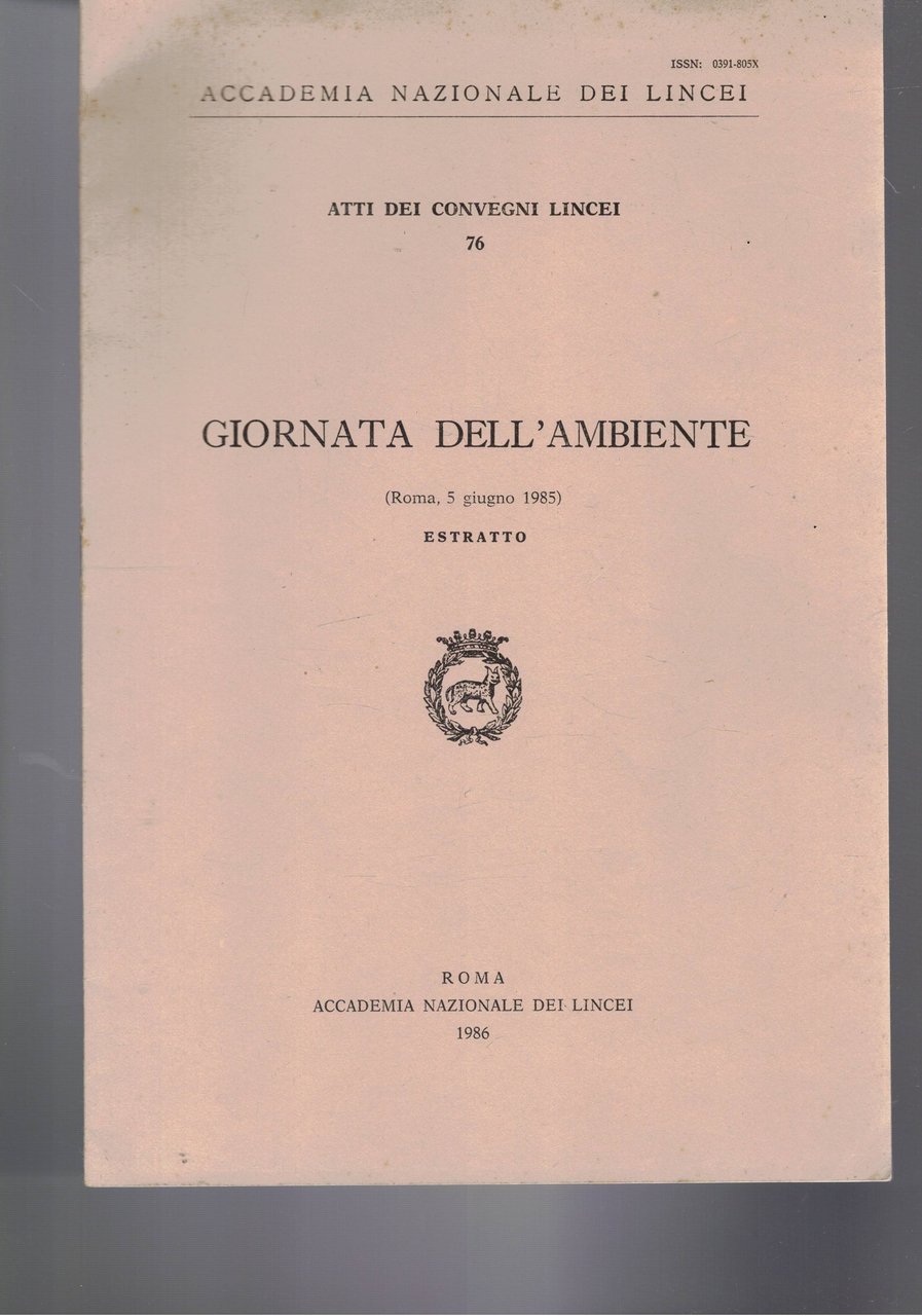 Giornata dell'ambiente. (Roma, 5 giugno 1985). Estratto.