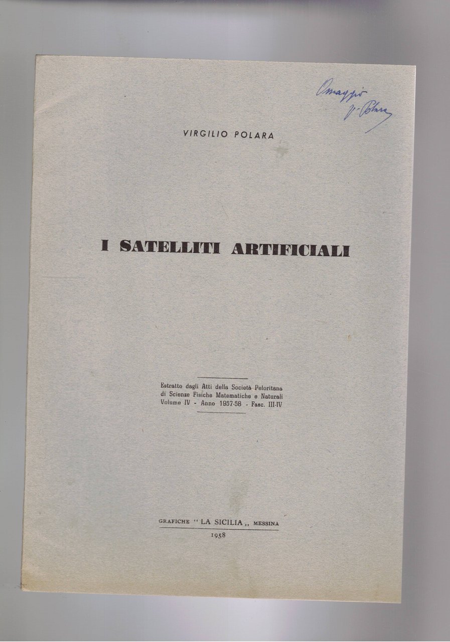I Satelliti artificiali. Estratto.