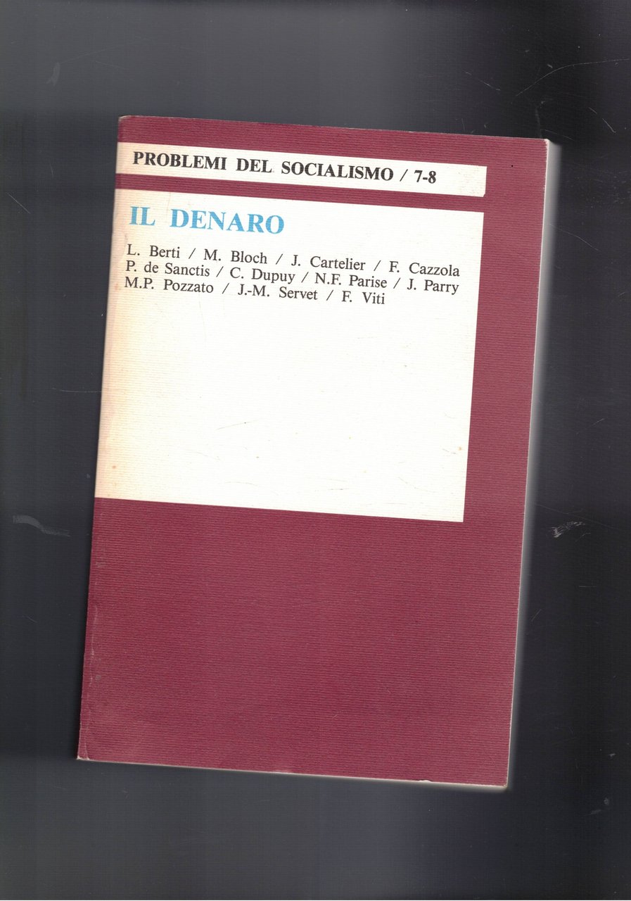 Il denaro. n° 7-8 della rivista.