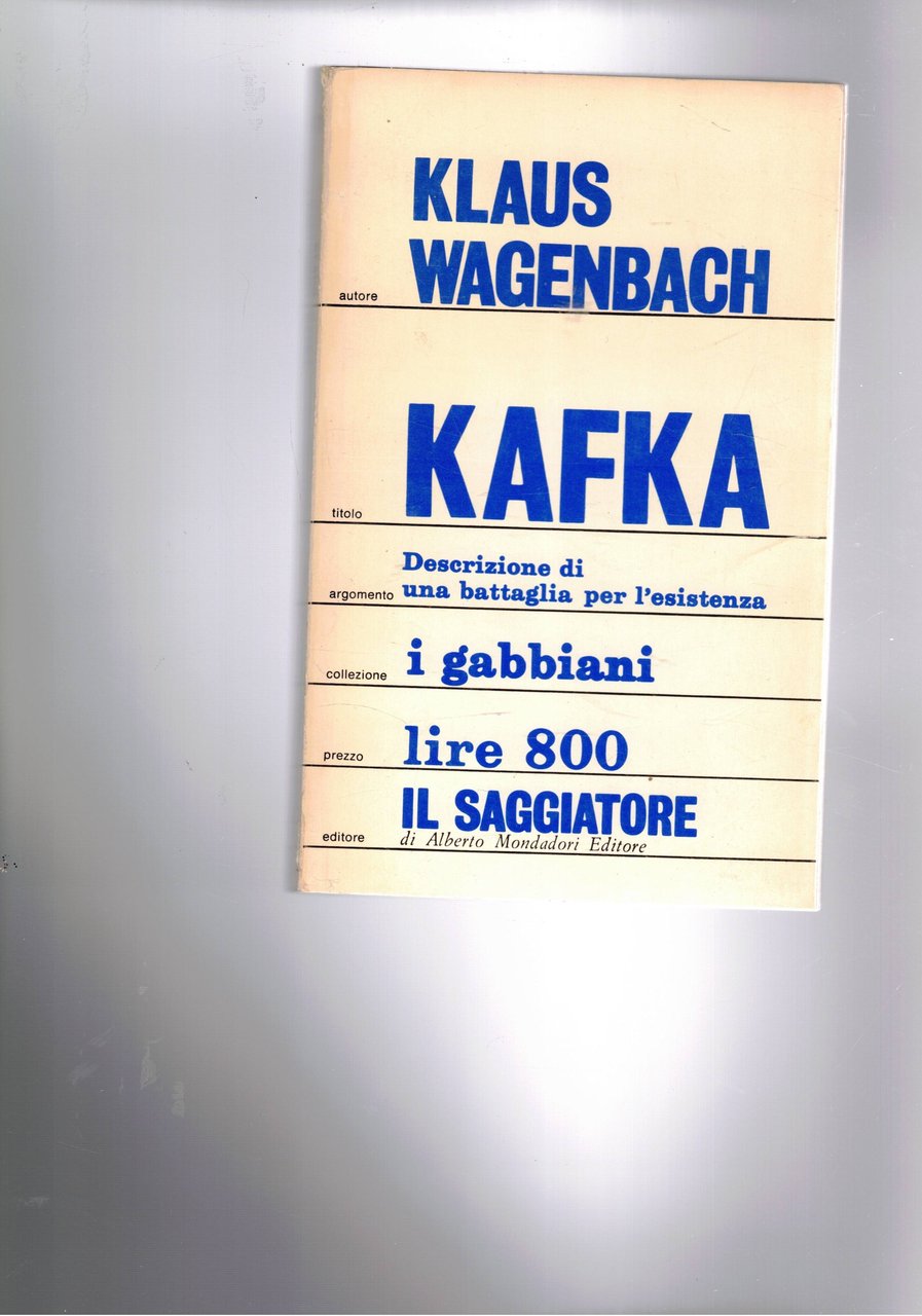 Kafka. Traduzione di Ervino Pocar.