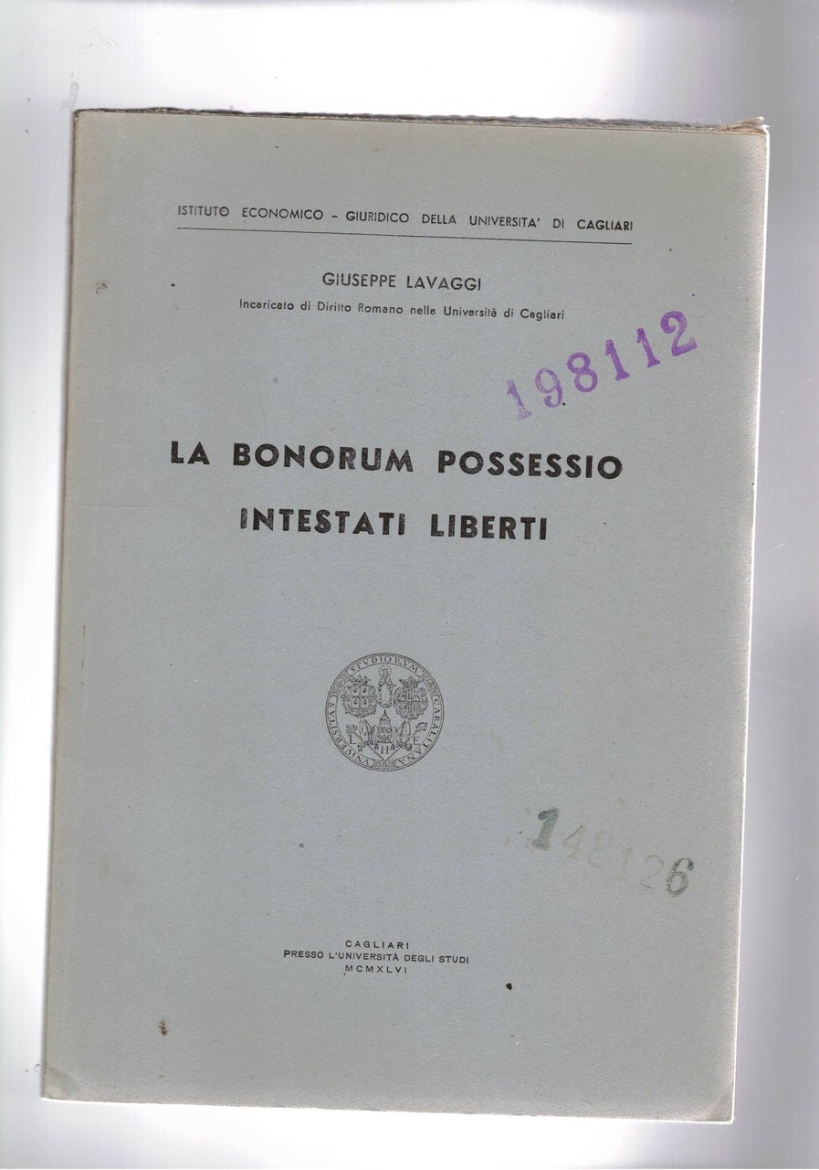 La bonorum possessio intestati liberti. Estratto.