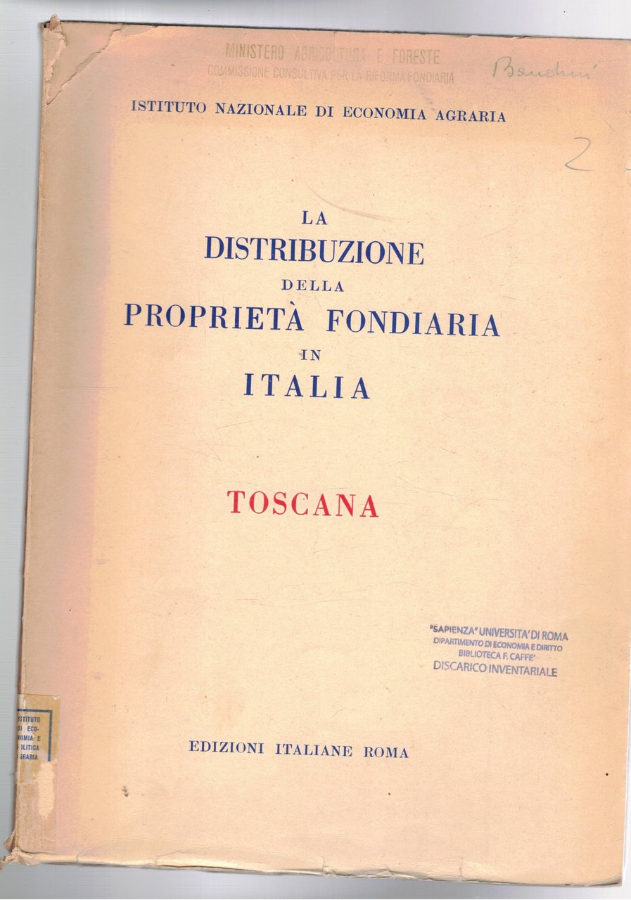La distribuzione della proprietà fondiaria in Italia: Sicilia.