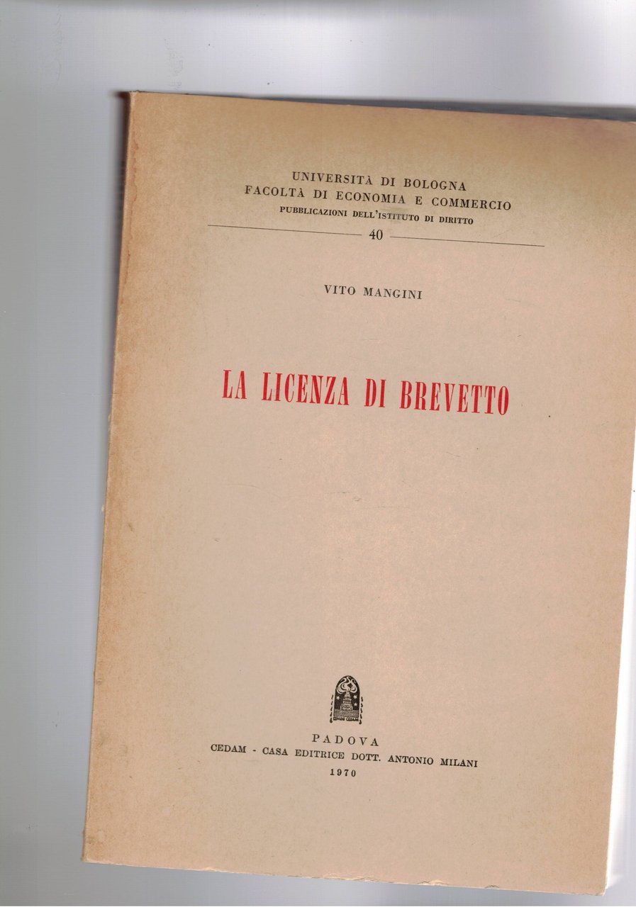 La licenza di brevetto.